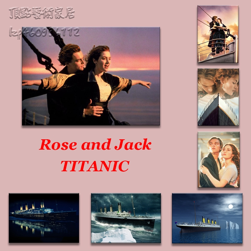 Tranh Treo Tường Khung Gỗ Hình Hoa Hồng / Tàu Titanic Lãng Mạn