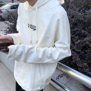 F hoodie - cream white