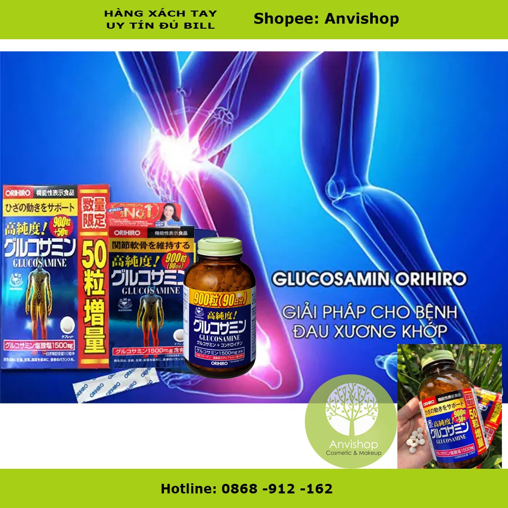 Viên bổ xương khớp Glucosamine Orihiro Nhật Bản 900 viên, 950 viên Date 2022