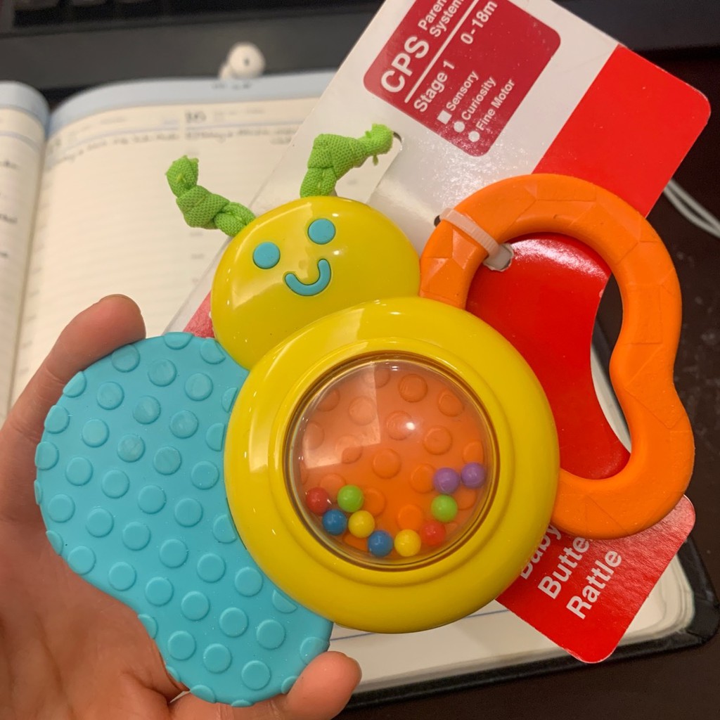 Xúc xắc cầm tay cho bé  𝑭𝒓𝒆𝒆𝒔𝒉𝒊𝒑  Xúc xắc cầm tay hình con bướm Winfun WF0183 chính hãng