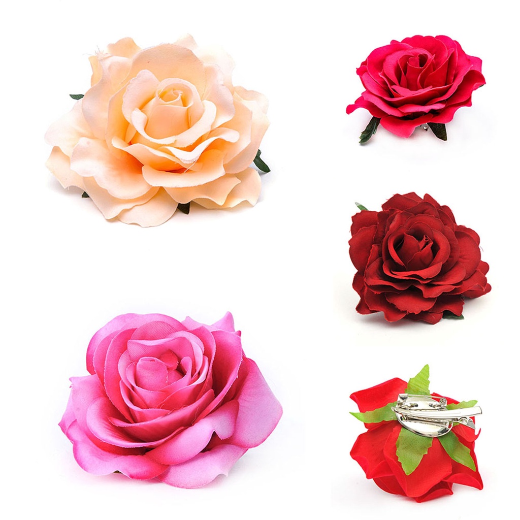 Kẹp tóc kim loại hình hoa hồng có thể tái sử dụng