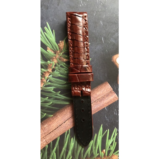 Hàng Thật 100% Dây Da Cá Sấu Vân Bụng Dành Cho Đồng Hồ Nam - TẶNG KÈM KHÓA KIM