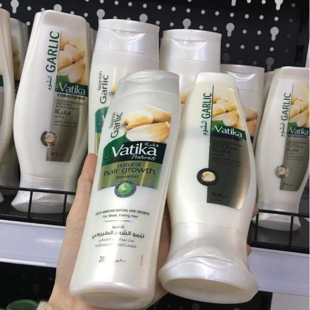 Dầu xả Vatika Garlic Conditioner Helps Maintain Natural Hair Growth chiết xuất tỏi kích thích mọc tóc