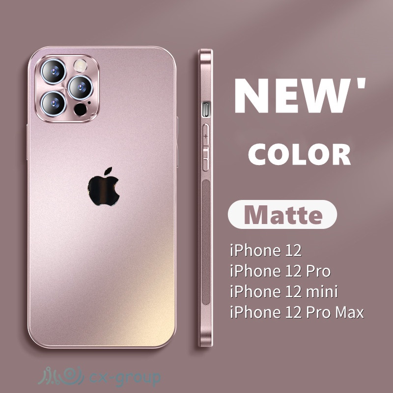 Ốp điện thoại mặt kính cường lực màu vàng hồng cho IPhone 13 Pro Max 7P 8Plus ipx Xr Xs Max 11 12Pro MAX i12 11Pro Max