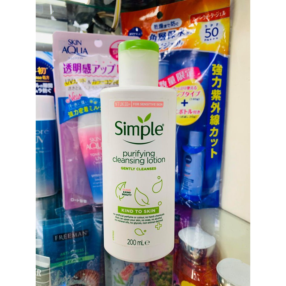 Sữa tẩy trang Simple Kind to Skin Purifying Cleansing Lotion 200ml