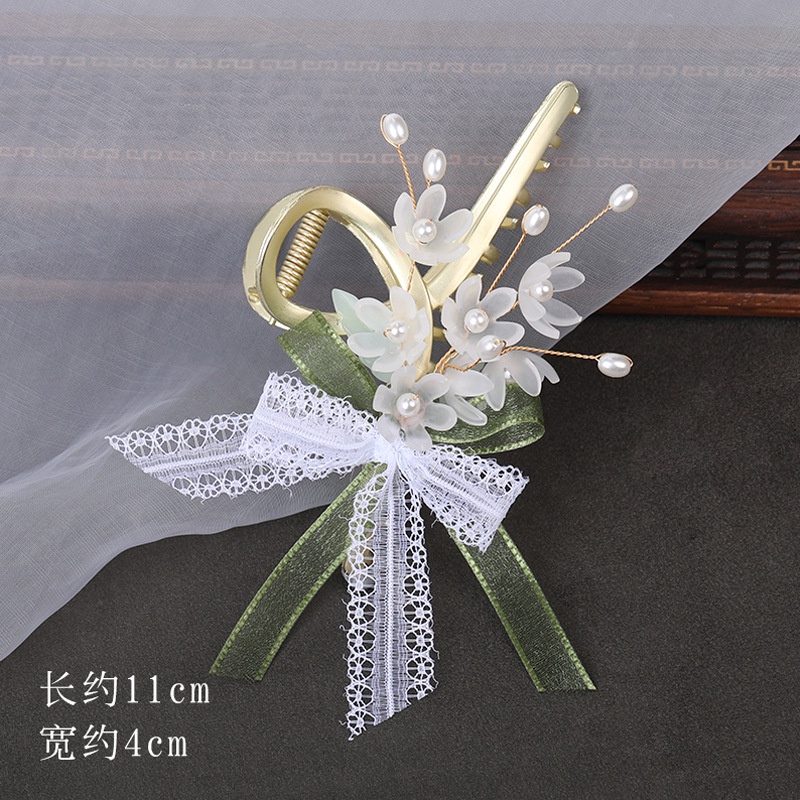 Kẹp tóc Haimeikang đính ruy băng đính nơ thời trang