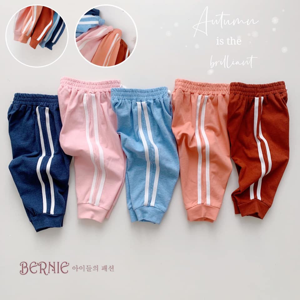 QUẦN THỂ THAO SỌC TRẮNG UNISEX  hãng Bernie