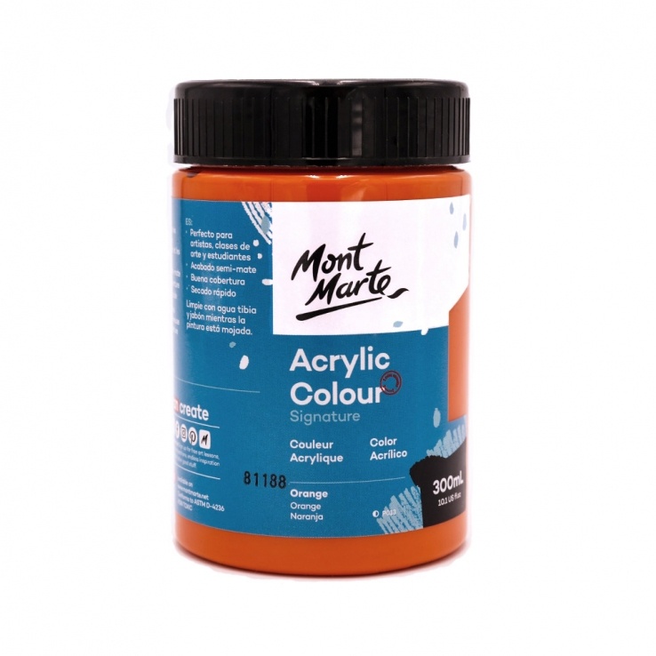 Màu Acrylic Mont Marte 300 ML MSCH3008 - Màu Cam