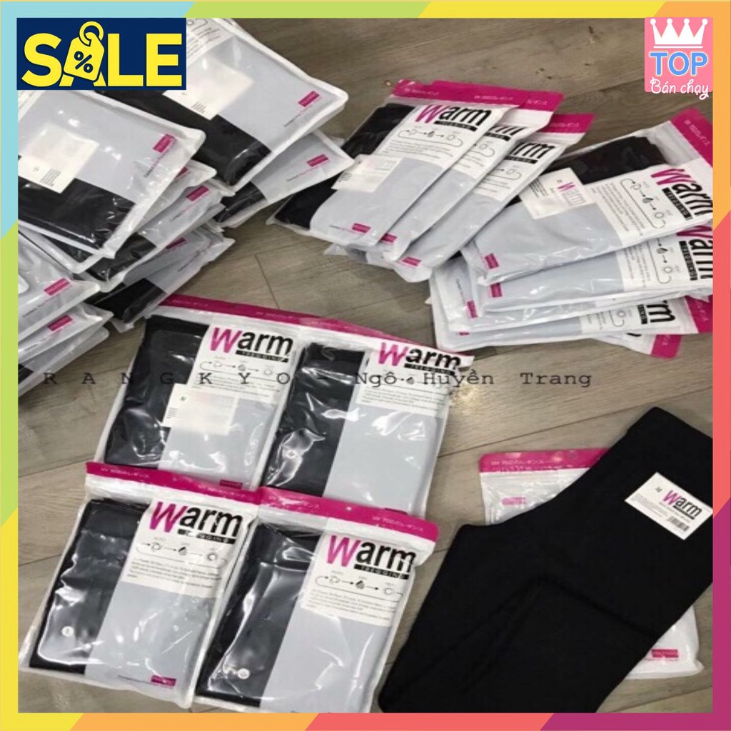 [BAO CHẤT] Quần Legging  Warm kèm Túi Ríp Hồng