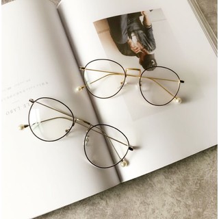 Kính Hoa hồng vàng 📣  retro 📣 gọng tròn kính ngoctrai khung nữ phiên bản Hàn Quốc kính cận thị gọng tròn mặt siêu nhẹ
