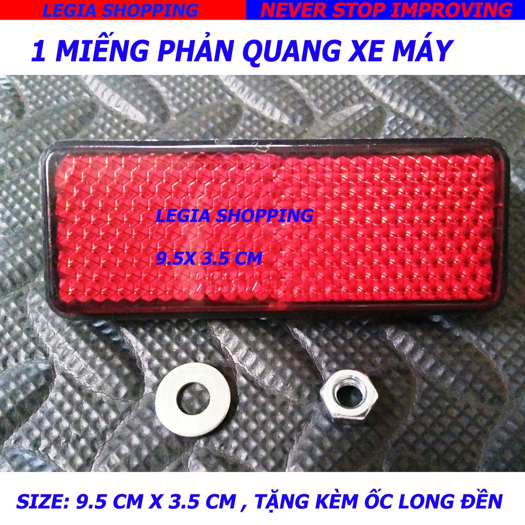 1 MIẾNG PHẢN QUANG XE MÁY SIZE 9.5 X 3.5 CM