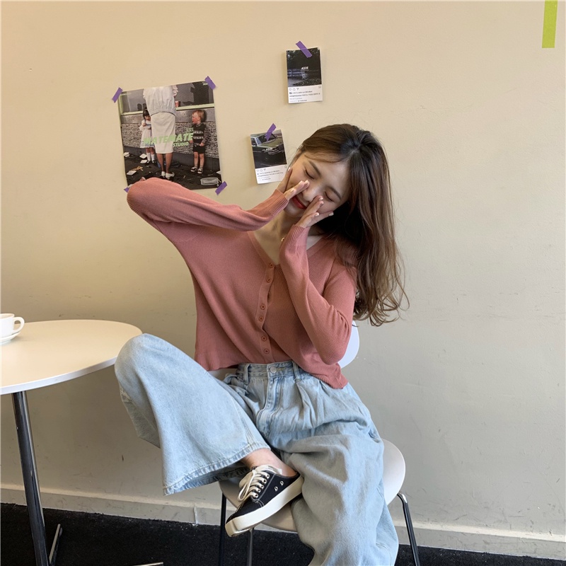 Áo nữ ZHELIHANGFEI dệt kim mỏng tay dài thời trang xuân thu 2022