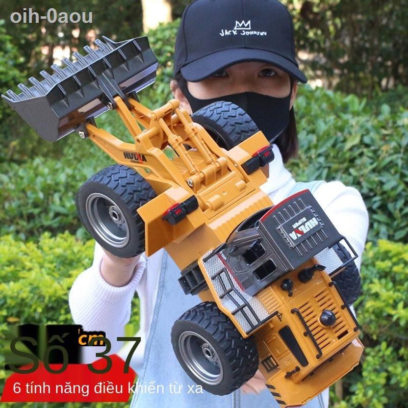 Xe nâng máy ủi điều khiển từ xa không dây đồ chơi ô tô cậu bé hợp kim mô hình dự án của trẻ em xúc