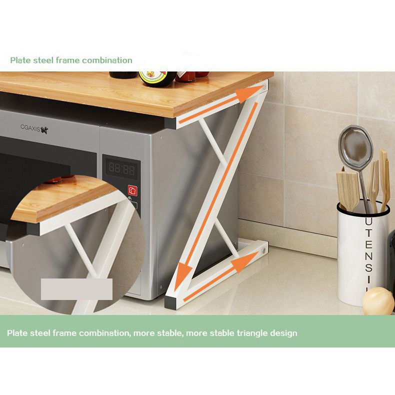 Kệ lò vi sóng - kệ lò nướng chữ Z mặt gỗ MDF