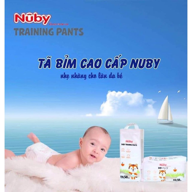 Combo Bỉm Quần Nuby size M-L-Xl-Xxl-Xxxl 100 chiếc