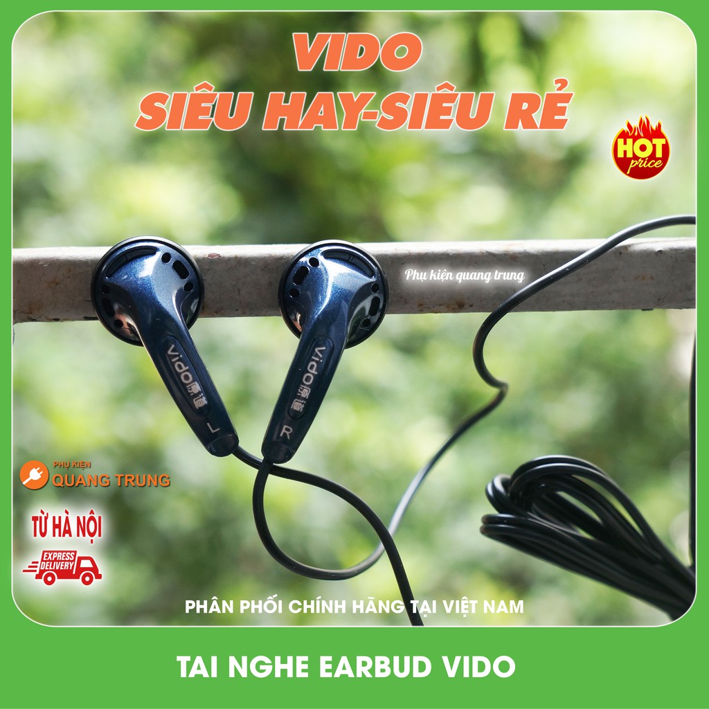 Tai nghe earbud Vido, nghe êm và hay vô cùng