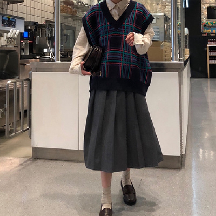 Áo Khoác Len Không Tay Cổ Chữ V Form Rộng Thời Trang Mùa Đông 5902 Phong Cách Nhật Bản | BigBuy360 - bigbuy360.vn