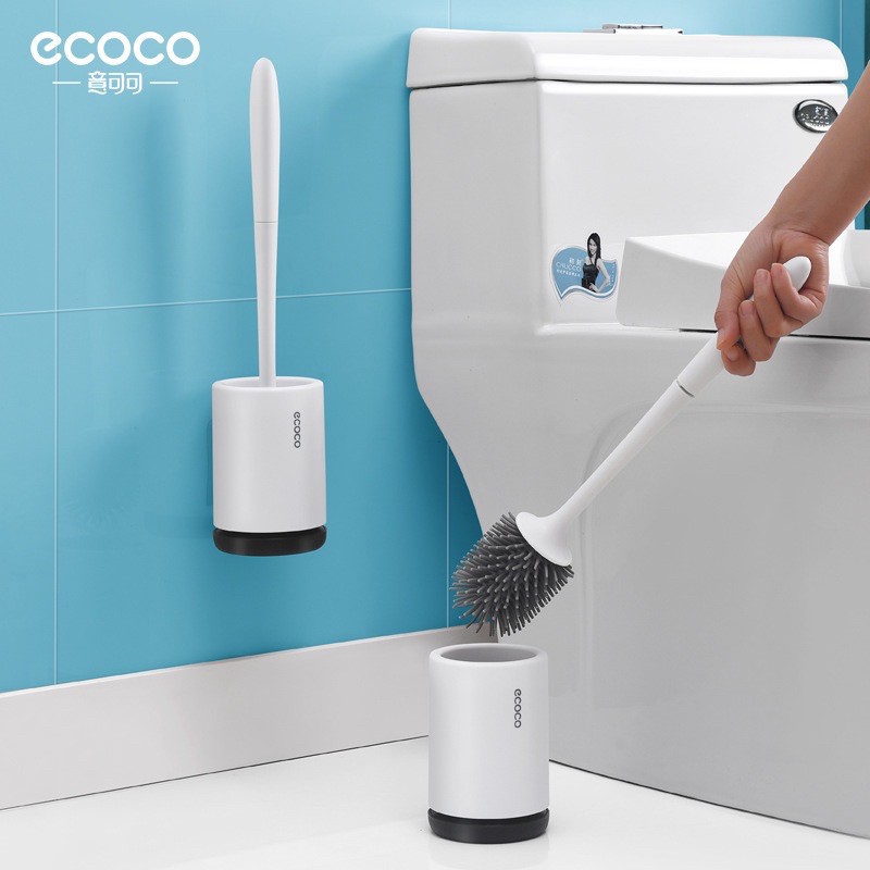 CỌ VUÔNG - Chổi cọ nhà vệ sinh bằng silicon có miếng dán tường vô cùng sạch sẽ và tiện lợi