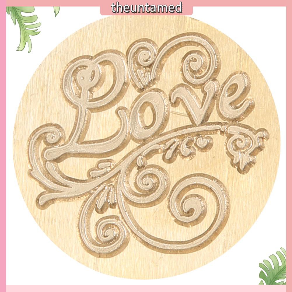 Đầu con dấu in sáp niêm phong bằng đồng 25mm họa tiết chữ phong cách vintage trang trí album / nhật ký DIY