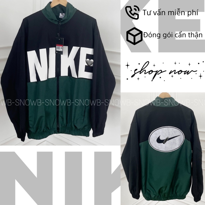 Áo Khoác Dù 2 Lớp Jacket Windbreaker Vintage - Xanh Đen