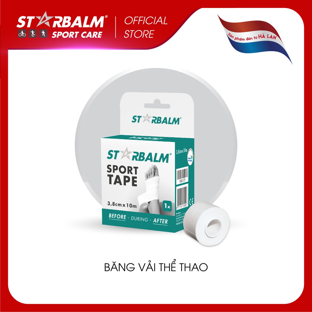 [GIAO HỎA TỐC] Băng vải thể thao Starbalm Sport Tape Hà Lan - Hàng Chính Hãng - Có 5 size