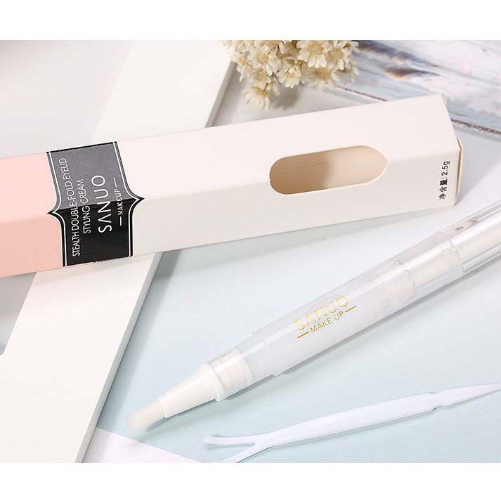 Bút kích mí tạo mắt 2 mí tiện lợi, nhanh chóng Sanuo - tặng kèm cây đẩy mí