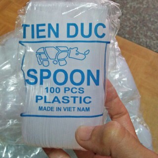 Thìa nhựa dùng 1 lần - cọc 100c