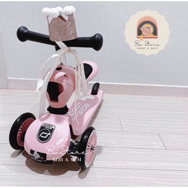 Bộ Sản Phẩm Xe Trượt / Mũ Scoot And Ride Highway Kick 1 cho bé từ 1 - 5 tuổi