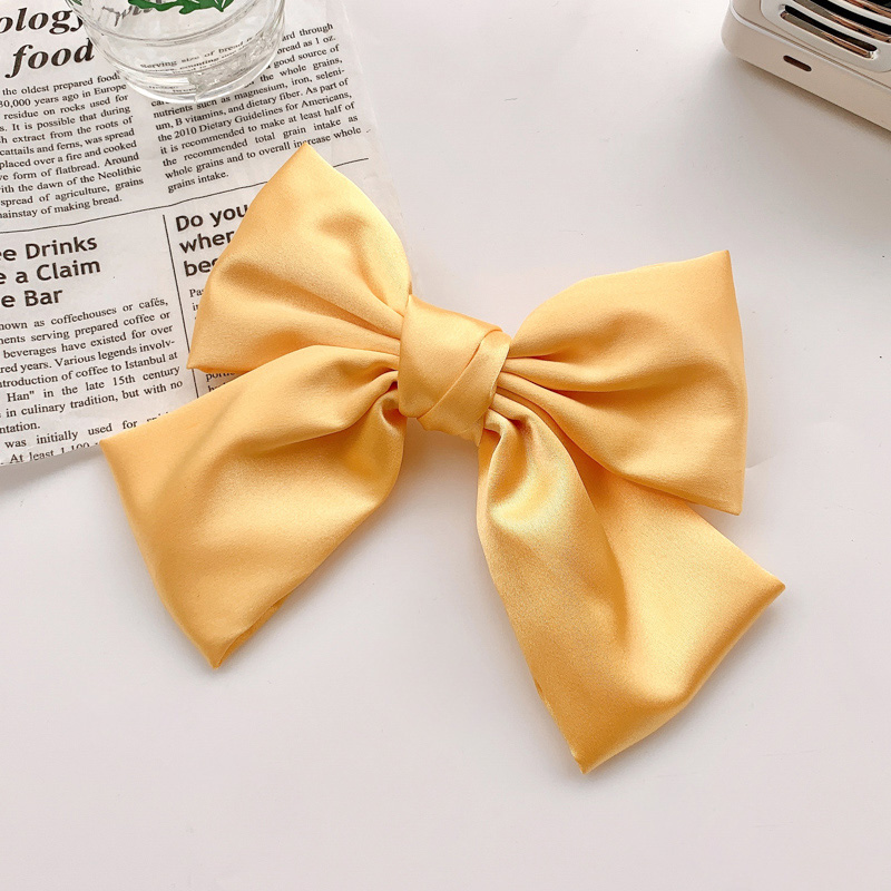 Kẹp Tóc Hình Nơ Lớn Màu Trơn Kiểu Nhật Bản Xinh Xắn Cho Nữ