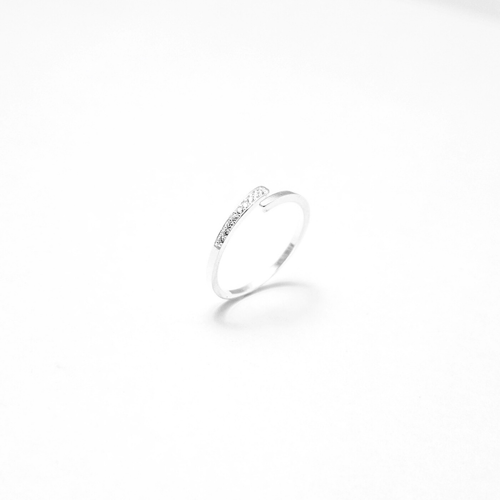 Nhẫn nữ bạc ATJ9035 đính đá có thể điều chỉnh size Freesize Ring ANTA Jewelry