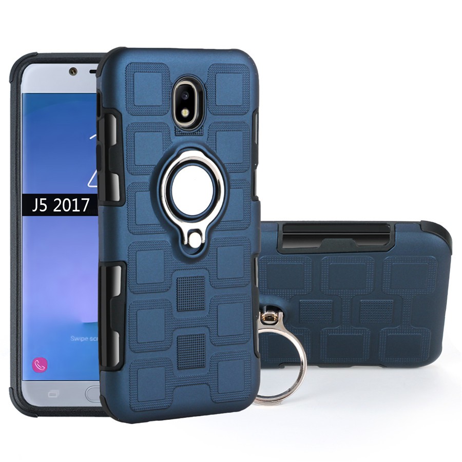 Samsung J2 Pro/J8/J6/J4 Plus 2018/J5 Pro J7 Pro 2017 Cube shape Ring mobile cell phone case