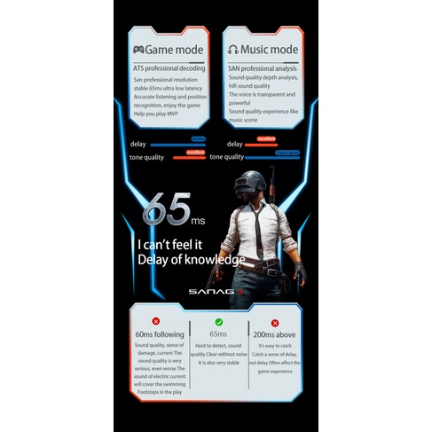 Có sẵn SANAG XPRO TWS Bluetooth 5.0 Tai Nghe Độ Trễ Thấp Chơi Game Tai Nghe Tai Nghe Stereo Tai Nghe Âm Thanh> thủ môn