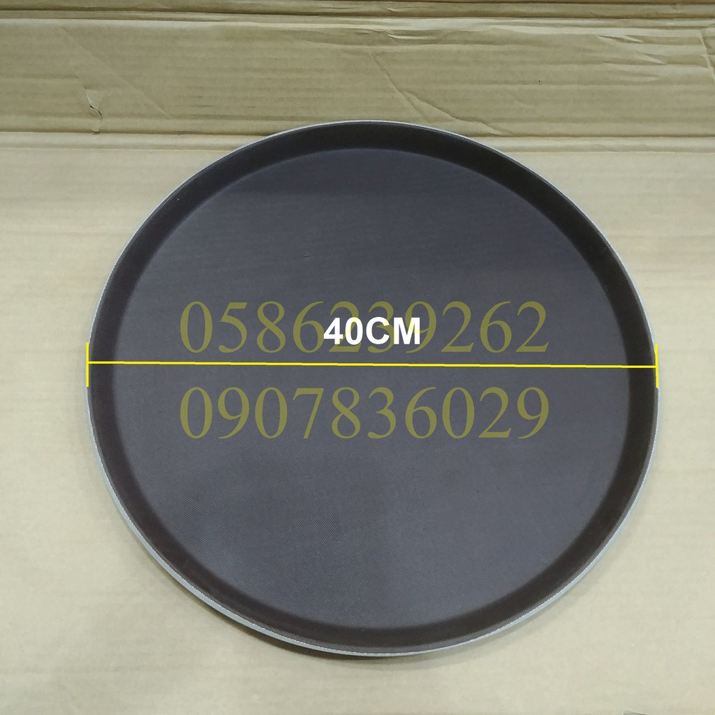 Khay tròn chống trượt, khay phục vụ, mâm tròn 40cm