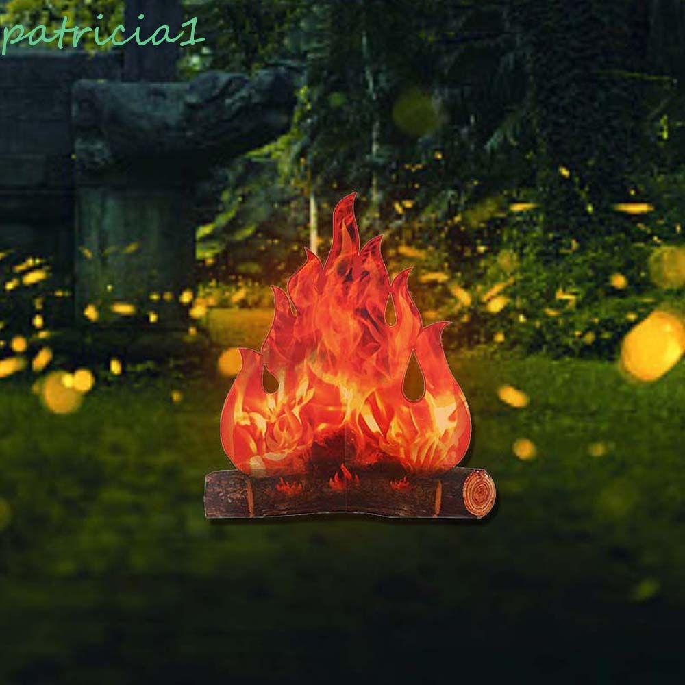 Đám lửa trại 3D giả bằng bìa giấy an toàn dùng trang trí lễ hội tiệc Halloween giáng sinh