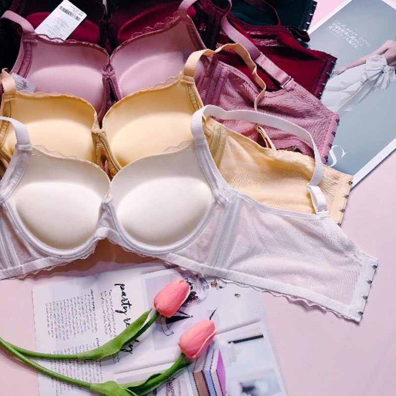 Áo Ngực Nữ Ren Lovely Đệm Siêu Nâng 4.5cm ⚡FreeShip⚡ Dây Lưng Bản To 4 Móc Cài Cao Cấp A1126