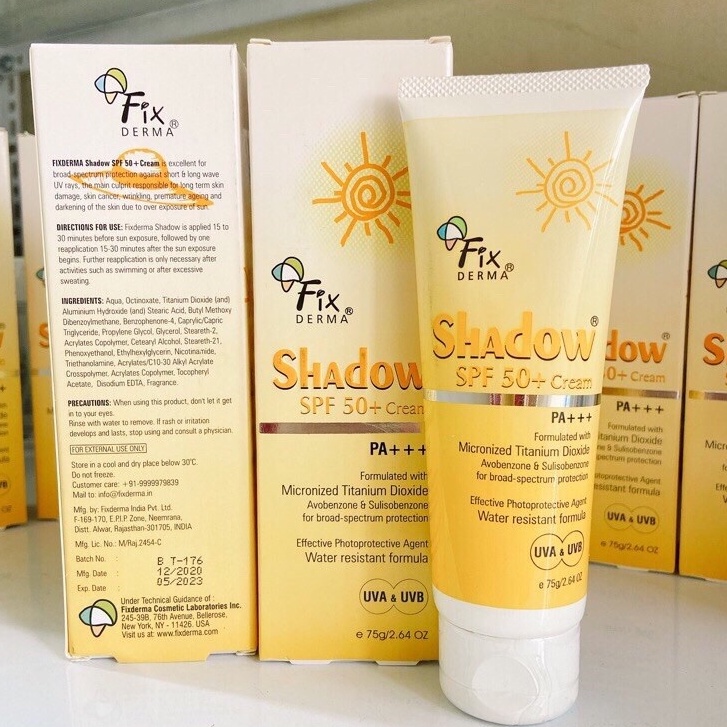 Kem chống nắng Fixderma Shadow Cream SPF 50+ Gel SPF 30 75g