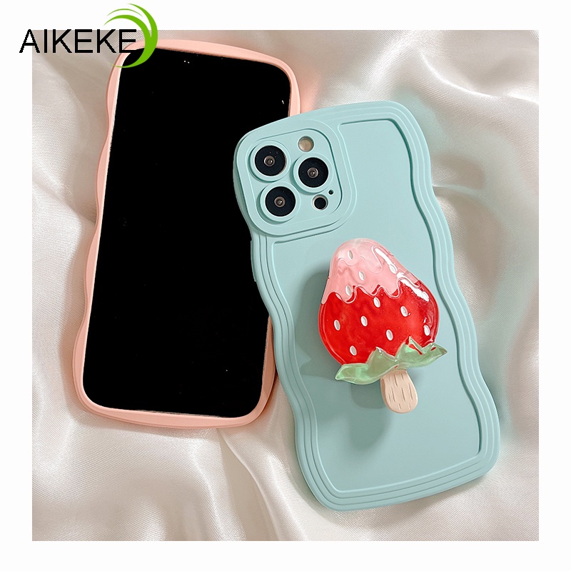 Ốp Điện Thoại Họa Tiết Trái Cây Kèm Giá Đỡ Cho Xiaomi 12 Mi 11 Pro Lite 10 Redmi K50 K40 K30 Pro