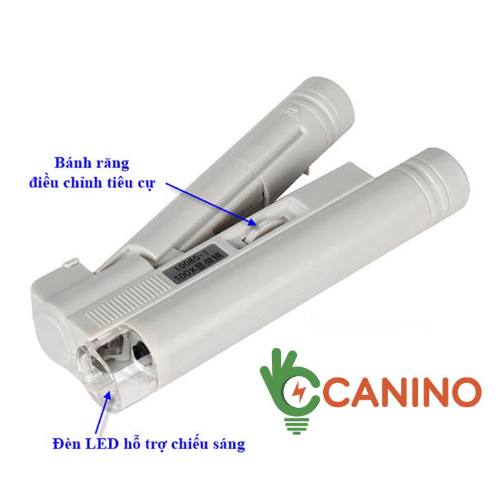 Kính lúp mini 100X có thước đo thông minh Canino (lỗi 1 đổi 1 trong 7 ngày)