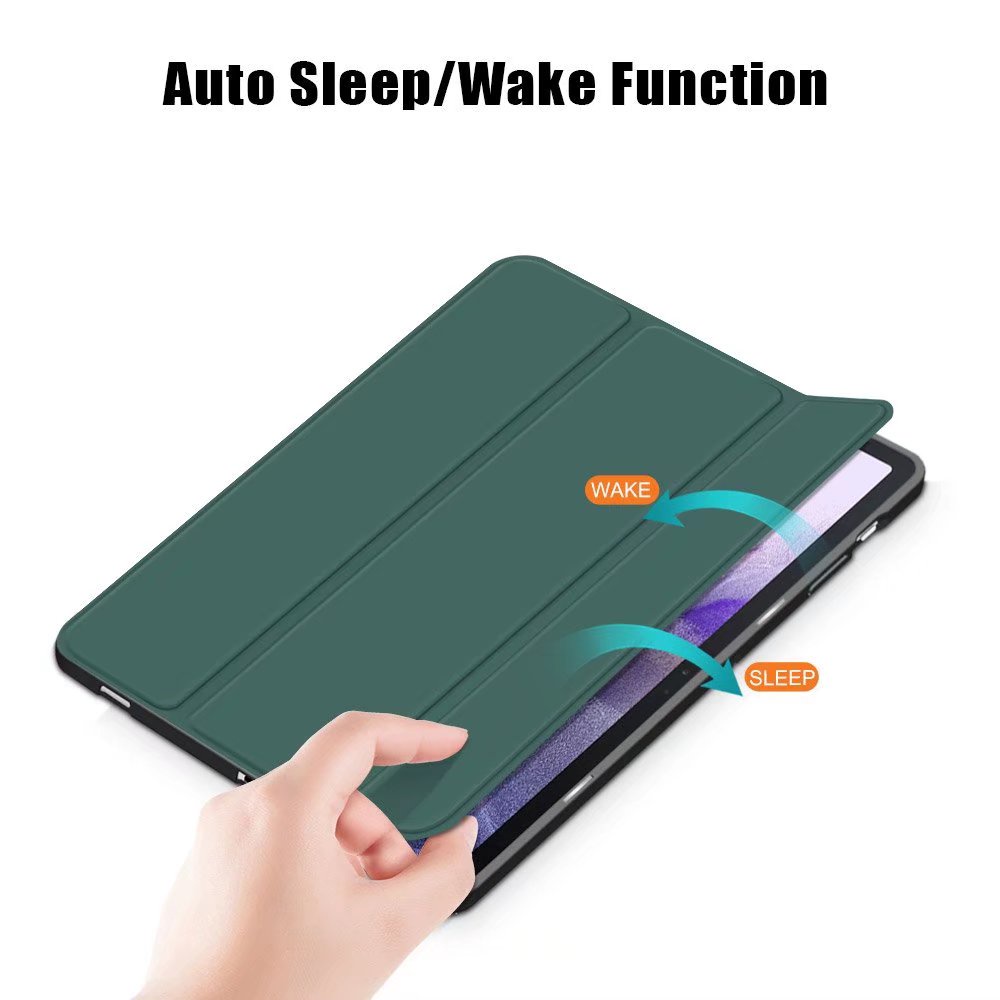 Bao da gập 3 thức ngủ tự động có khe giữ bút cho Samsung Galaxy Tab S7 FE 2021 12.4 inch SM-T730 T735 T736B
