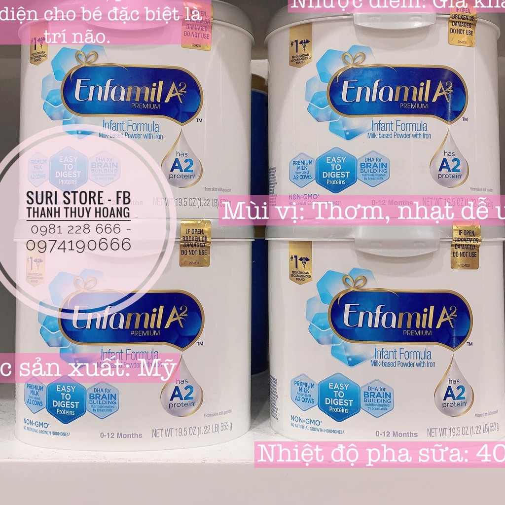 Sữa Bột Enfamil A2 Premium Infant Formula 553g