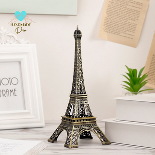 Mô hình tháp EIFFEL bằng thép không gỉ cao cấp màu đồng cao 18cm