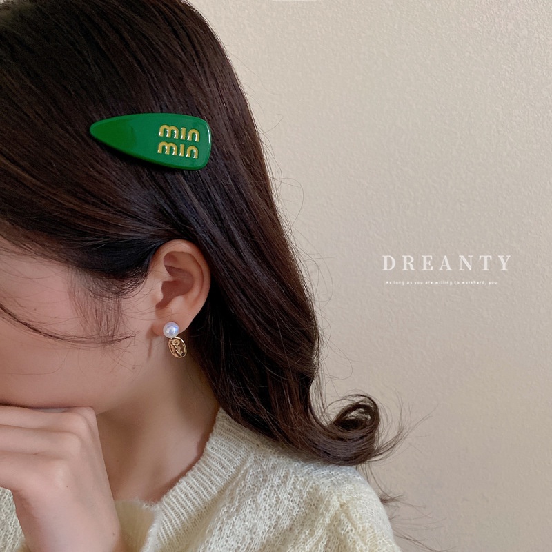 Kẹp Tóc Mái Ngang Hình Học / Giọt Nước / Chữ Cái Thời Trang Hàn Quốc Dễ Phối Đồ