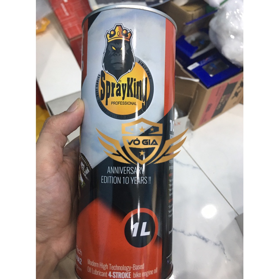 Nhớt Sprayking Racing OIl Champ full tổng hợp 4T dung cho xe số exciter winner sonic satria