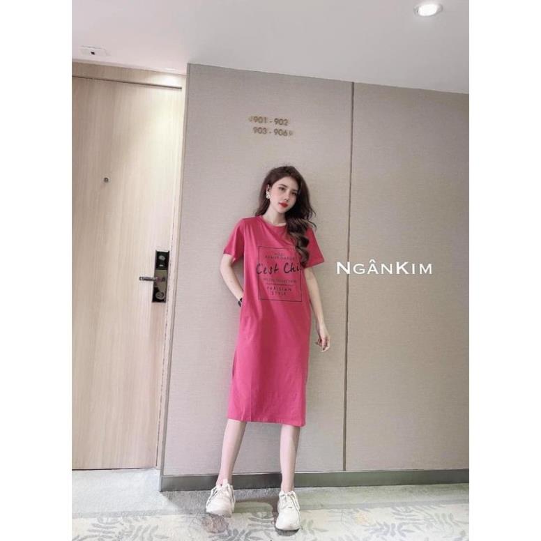 Váy suông Đầm suông Chất cotton CEST CHIC from rộng dáng dài