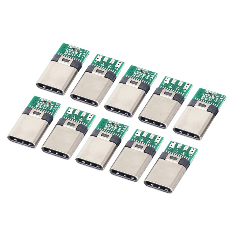 Set 10 đầu nối USB 3.1 Type C 24 Pin cho điện thoại/máy tính bảng