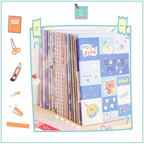 Sổ kẻ ngang A5, Vở A5 phong cách Hàn quốc 60 trang