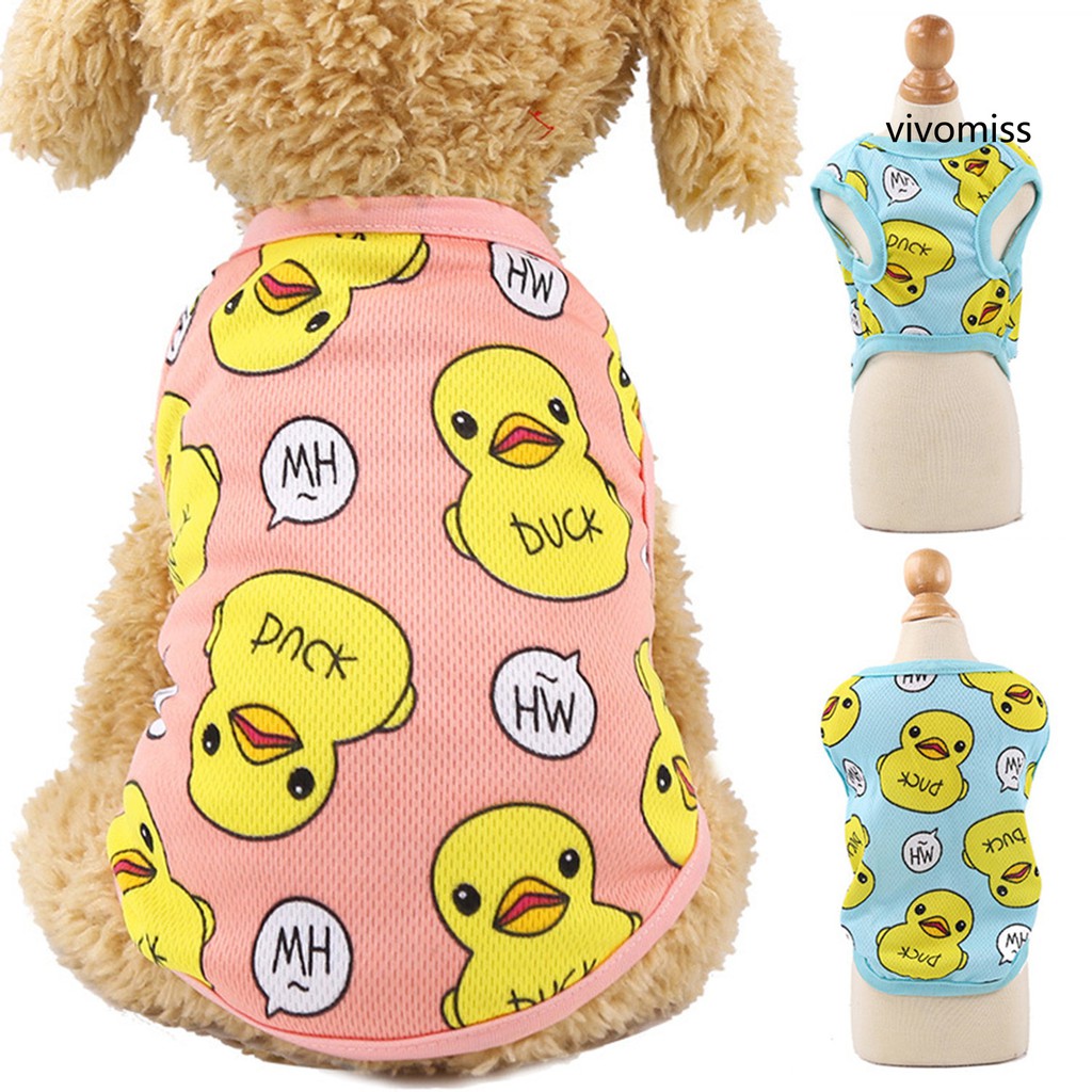 Áo Lưới In Hình Vịt Đáng Yêu Cho Thú Cưng