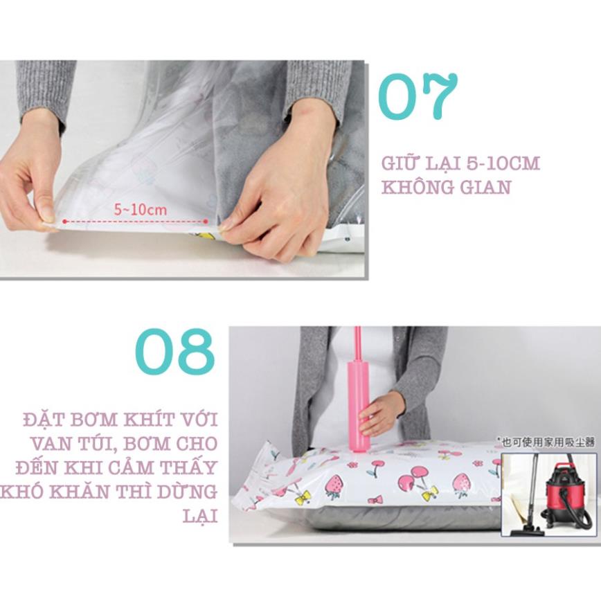 Túi Hút Chân Không Dày Dặn Bảo Quản Quần Áo, Chăn Ga Chống Nấm Mốc Cao Cấp M002 [Rẻ]