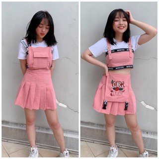Yếm 2IN1 mặc được 2 kiểu Natthy Style (hồng)
