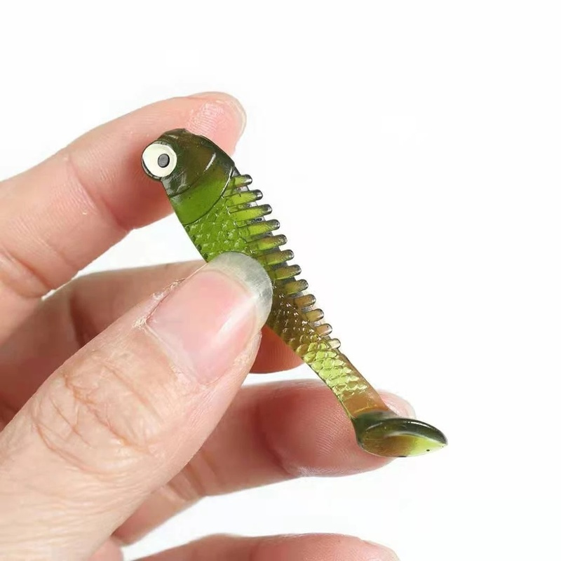 Mồi câu cá giả bằng silicon mềm phát sáng độc đáo